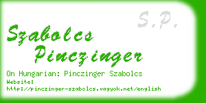 szabolcs pinczinger business card